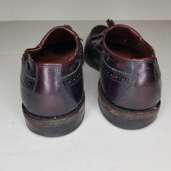 ALLEN EDMONDS Men\'s Kilted Wingtip Dress Loafer with Tassels in Burgandy size 8 main image 8